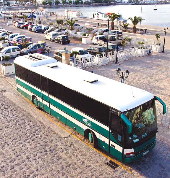 Samos adası hakkında, Samos otobüs ulaşımı